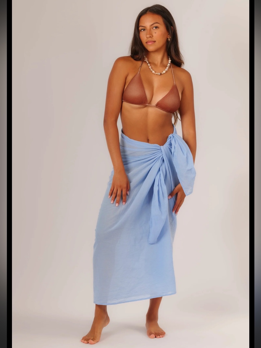 J. Crew Pale Blue Beach Sarong - Picture 6 of 16